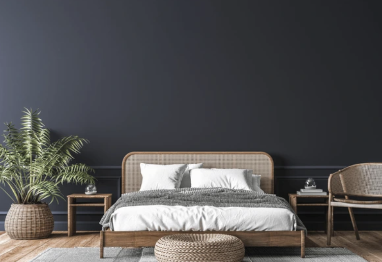 chambre moderne et zen bleu